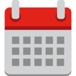 Red and grey calendar icon