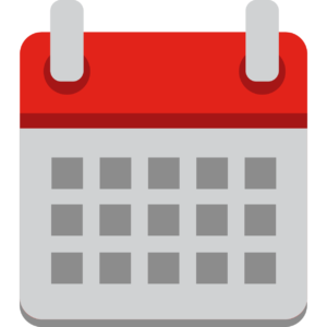 Red and grey calendar icon