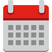 Red and grey calendar icon